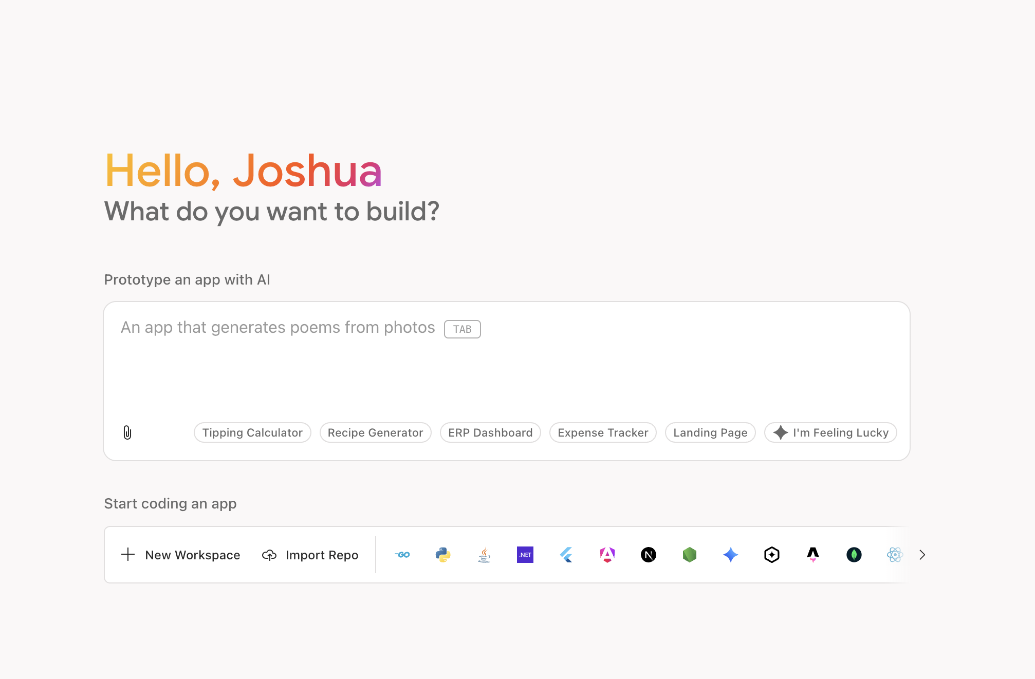 Firebase Studio Landing Page