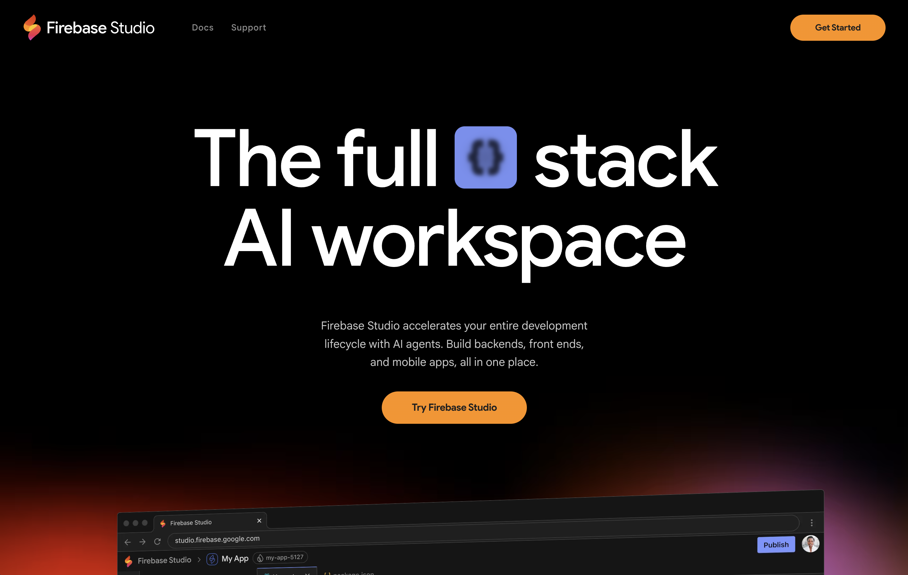 Firebase Studio Landing Page
